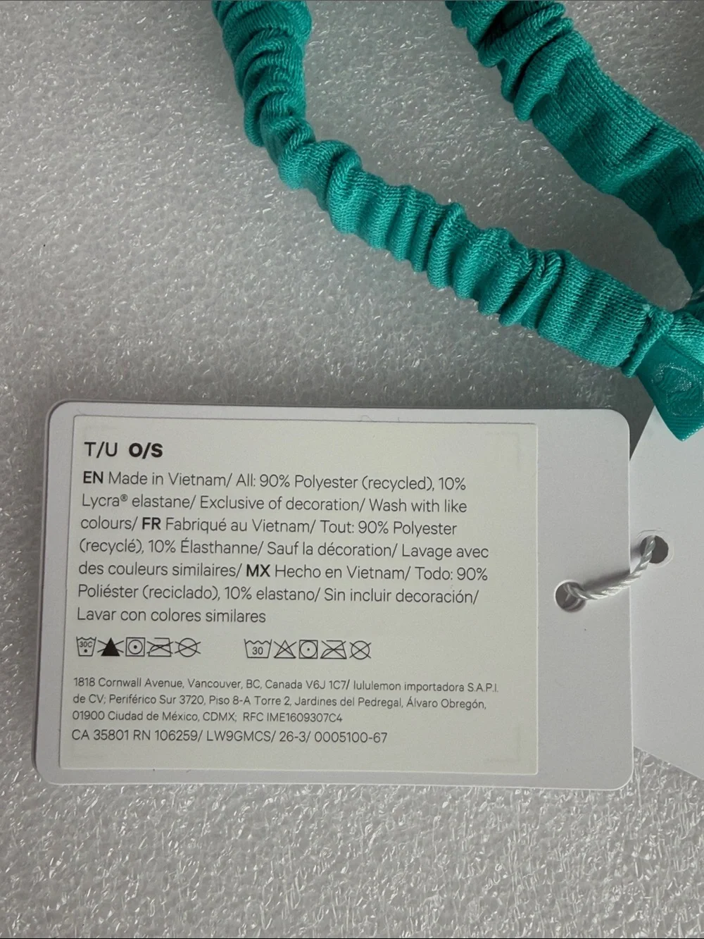 🆕 LULULEMON Skinny Scrunchies 2 Pack BTPC Teal / Turquoise Blue NWT